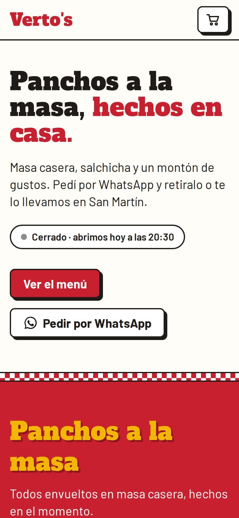 Verto's: Versión mobile